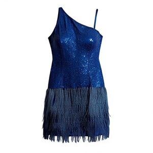 Mac Duggal‎ Style 24011 Blue Cocktail Dress Sleeveless Elegant Formal Sz 0